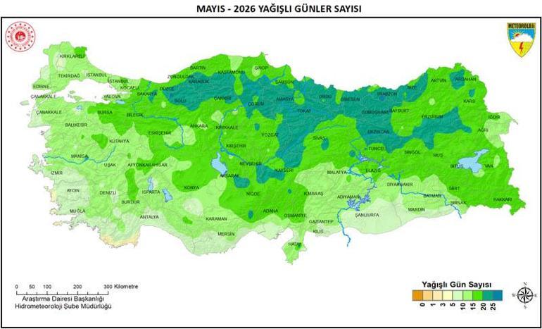 Türkiyede yağışlarda son 33 yılın mayıs rekoru