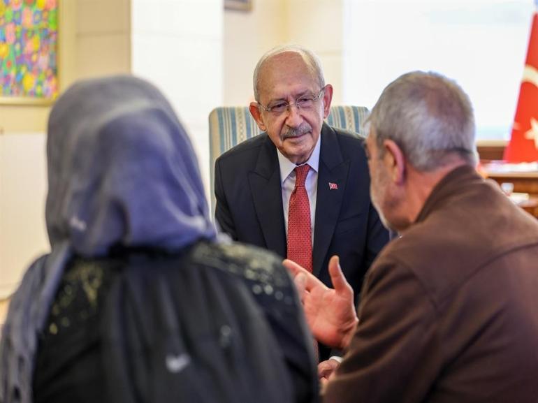 Kılıçdaroğlu, mağdur aileyi makamında kabul etti