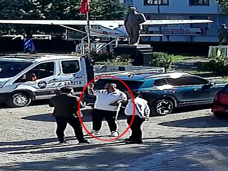 Dinar ilçesinde Başkan Topçunun aracının yanında bıçakla fark edildi; o anlar kamerada