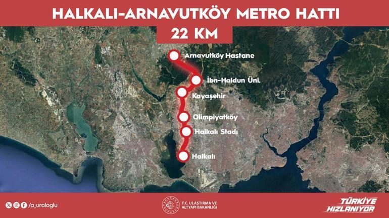 Halkalı-Arnavutköy metrosu, 19 Haziranda hizmete açılıyor