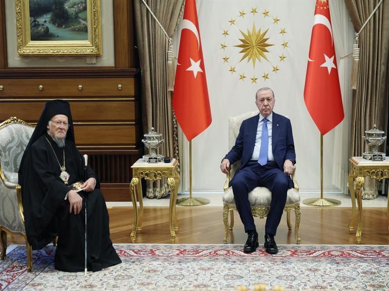 Cumhurbaşkanı Erdoğan, Fener Rum Patriği ile görüştü