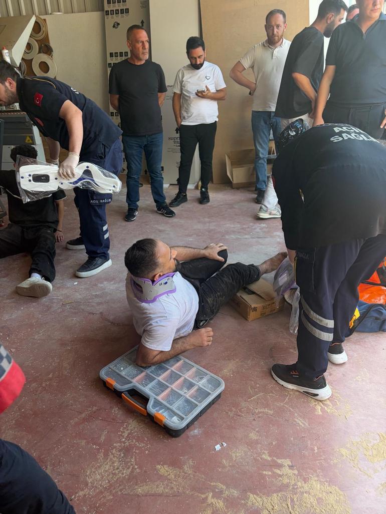 Yük asansörünün halatı koptu; 6 işçi yaralandı