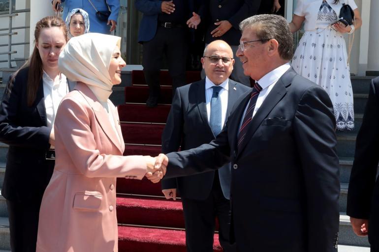 KKTC Başbakanı Üstel, Aile ve Sosyal Hizmetler Bakanı Göktaşı kabul etti