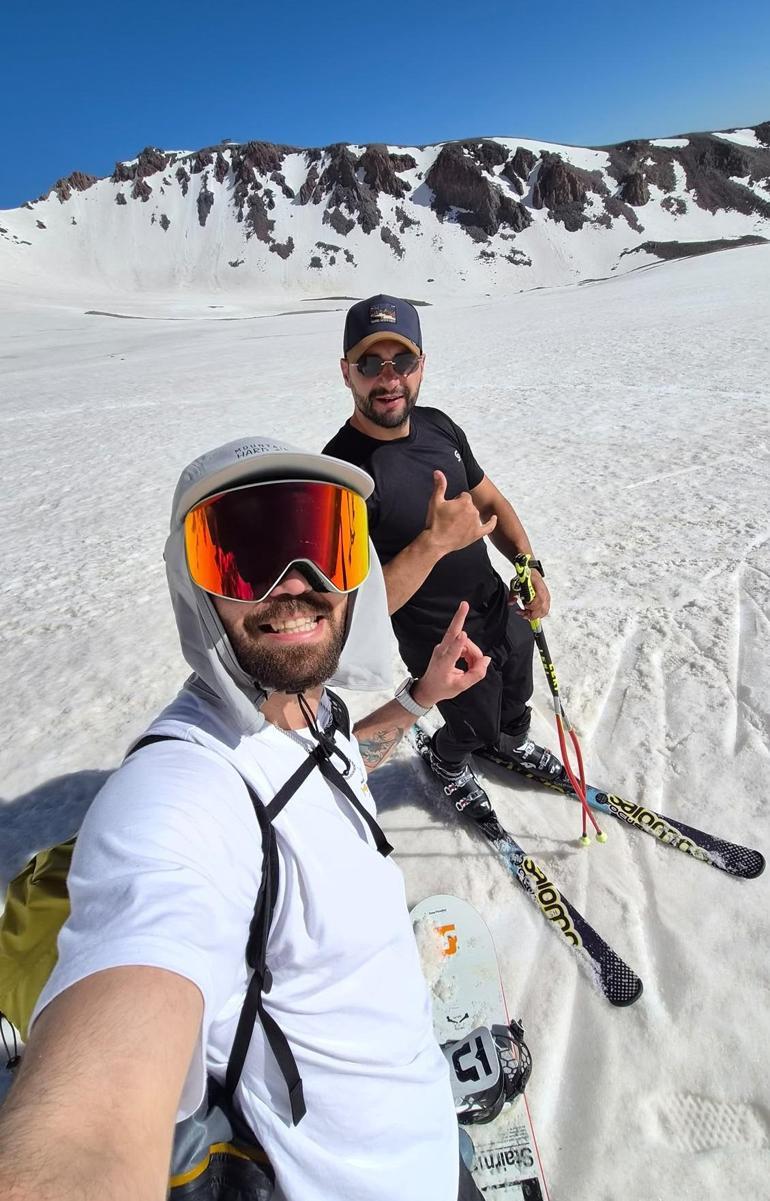 Erciyes’te haziran ayında kayak keyfi
