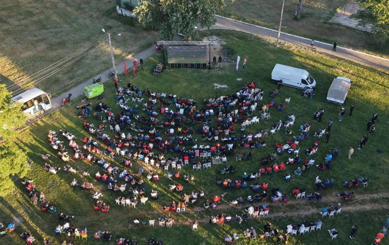 Edirne Sarayiçinde milli maç heyecanı