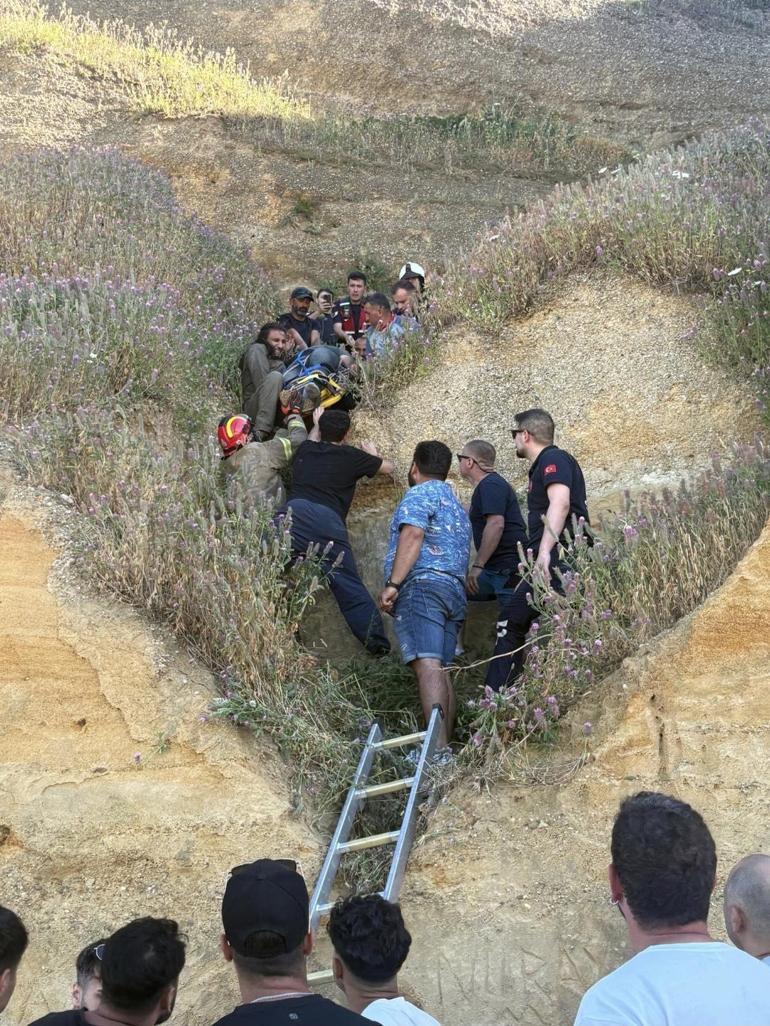 Çatalcada paraşüt kayalıklara çarptı: 1i çocuk 2 yaralı