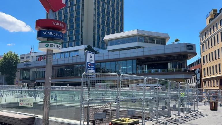 Taksimdeki metro istasyonları geçici süreyle kapatıldı