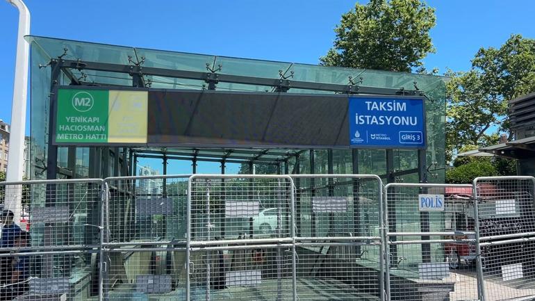 Taksimdeki metro istasyonları geçici süreyle kapatıldı