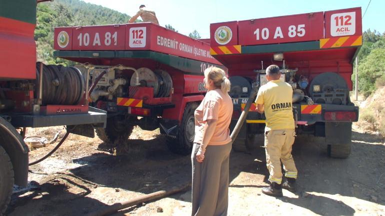 Balıkesirde orman yangını