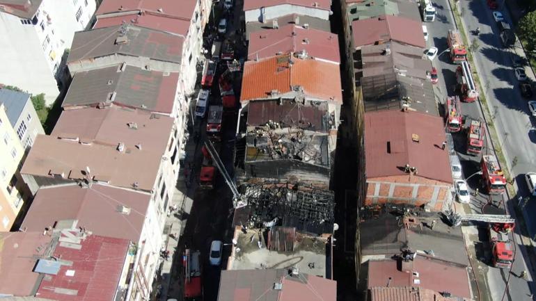 Sultangazide apartmanın çatısında çıkan yangın 6 binaya daha sıçradı