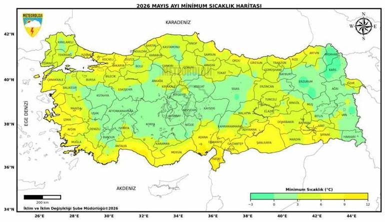 Son 56 yılın en soğuk 7nci mayıs ayı