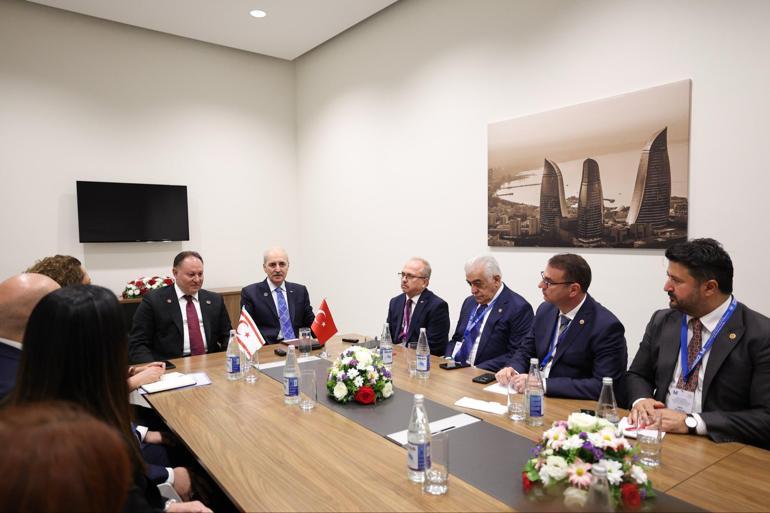 TBMM Başkanı Kurtulmuş, KKTC Cumhuriyet Meclisi Başkanı Öztürkler ile görüştü