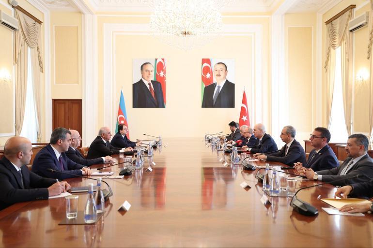 TBMM Başkanı Kurtulmuş, Azerbaycan Başbakanı Esedov ile görüştü