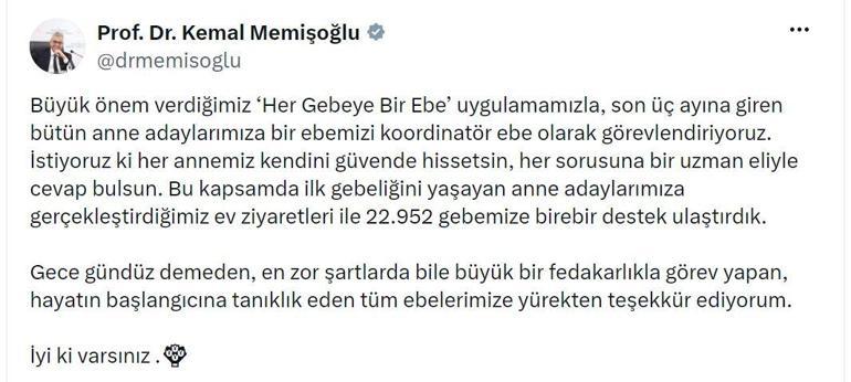 Bakan Memişoğlu: 22 bin 952 gebemize birebir destek ulaştırdık
