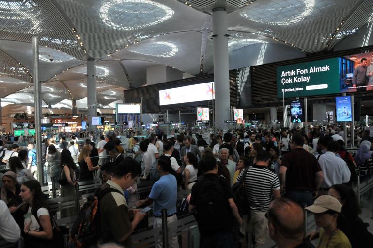 İstanbul Havalimanı’nda okulların kapanmasıyla tatil yoğunluğu başladı ​