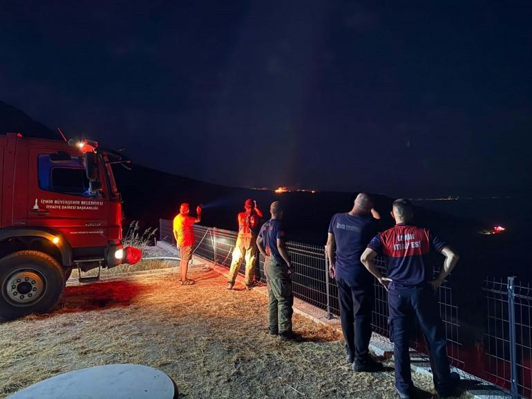İzmirdeki maki yangını 5 saatte söndürüldü