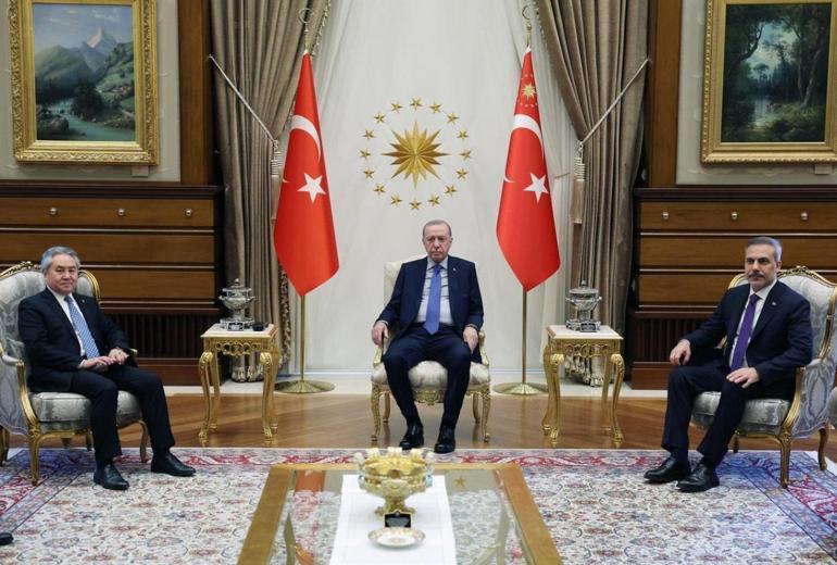 Cumhurbaşkanı Erdoğan, Kırgızistan Dışişleri Bakanı Kulubayev ile görüştü