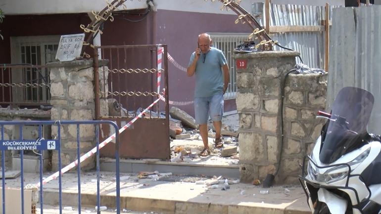 Küçükçekmecede 5 katlı binada dairenin balkonu çöktü: Deprem oluyor zannedildi