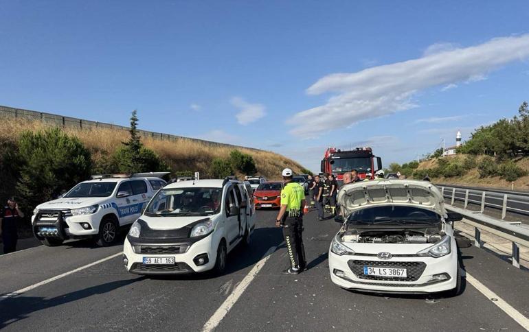Tekirdağda 7 aracın karıştığı zincirleme kaza; 1 yaralı
