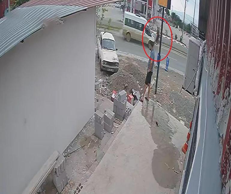 Minibüsün ata çarpması kamerada