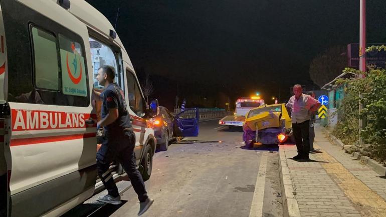 Alkollü sürücünün kullandığı otomobil, taksiye çarptı: 1 yaralı