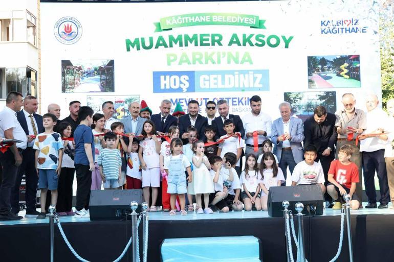 Kağıthanedeki Muammer Aksoy Parkı, yenilenerek hizmete açıldı