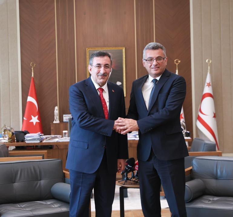 Cumhurbaşkanı Yardımcısı Yılmaz, KKTC Cumhurbaşkanı Erhürman ile görüştü