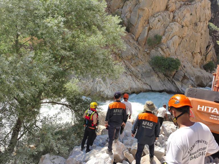 Çayda kaybolan Erkan’ı arama çalışmaları 3’üncü gününde
