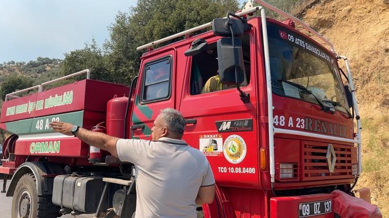 Aydında maki yangını