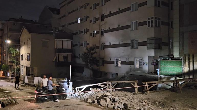 Bahçelievler’de kolonlarından sesler gelen 6 katlı apartman tahliye edildi