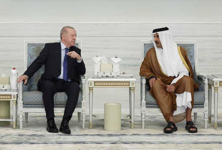 Cumhurbaşkanı Erdoğan, Katar Emiri Al Sani’ye taziye ziyaretinde bulundu