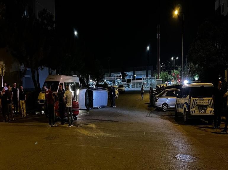 Kayseri’de yan yatan hafif ticari aracının içine girip 1 saat eşya topladı