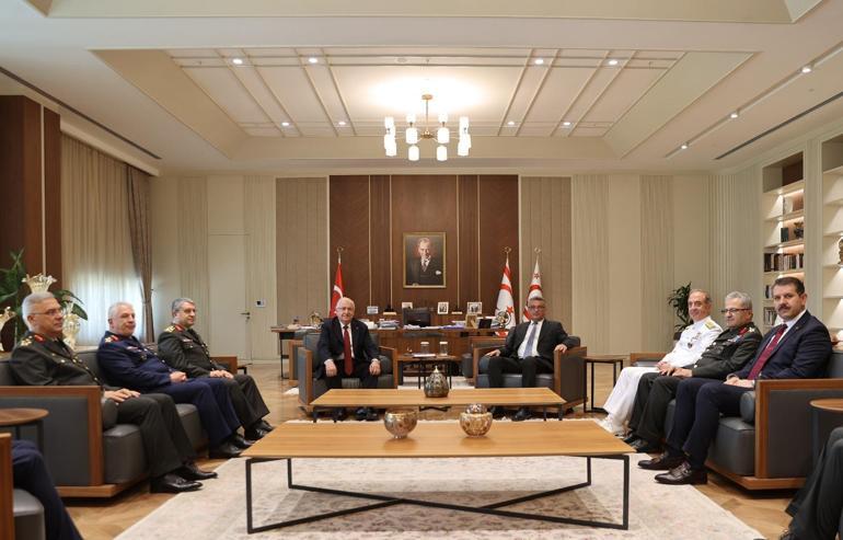 KKTC Cumhurbaşkanı Erhürman, Milli Savunma Bakanı Güleri kabul etti