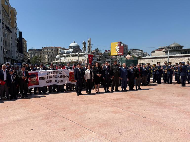 Taksim’de 20 Temmuz Barış ve Özgürlük Bayramı’nın 52nci yılı kutlandı