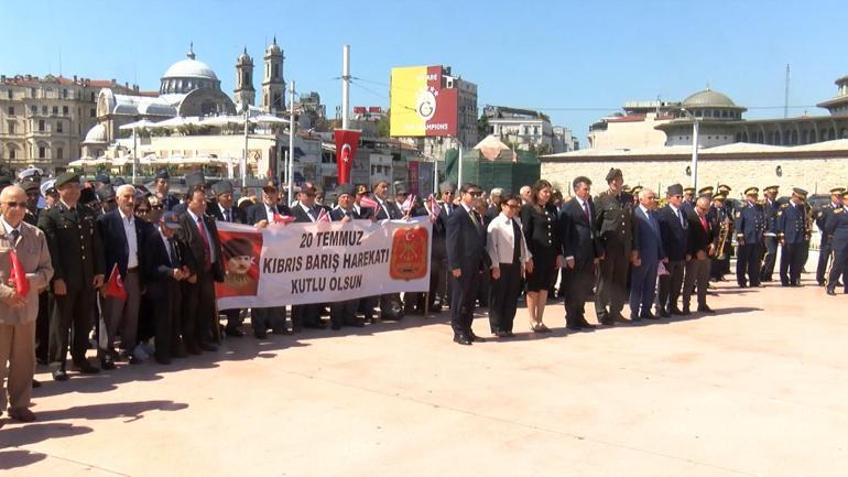 Taksim’de 20 Temmuz Barış ve Özgürlük Bayramı’nın 52nci yılı kutlandı