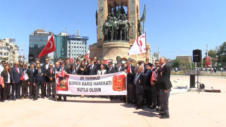 Taksim’de 20 Temmuz Barış ve Özgürlük Bayramı’nın 52nci yılı kutlandı