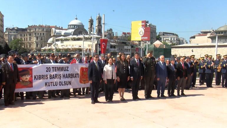 Taksim’de 20 Temmuz Barış ve Özgürlük Bayramı’nın 52nci yılı kutlandı