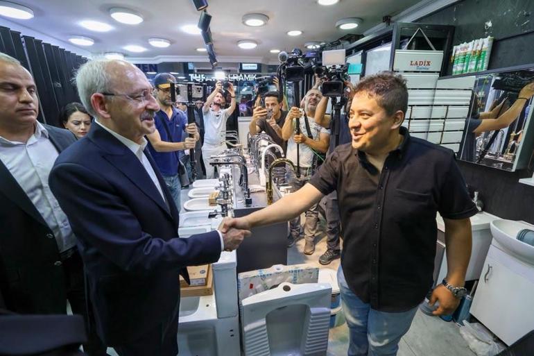 Kılıçdaroğlu, esnafı ziyaret etti