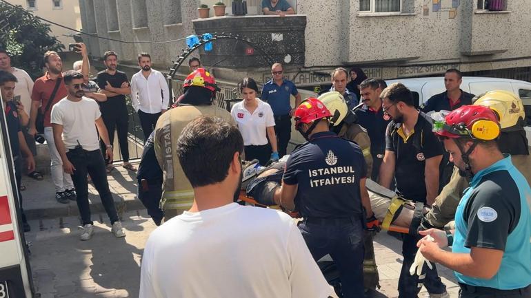 Avcılar’da 5 katlı binanın 4üncü katında kiriş çöktü; işçi yaralandı