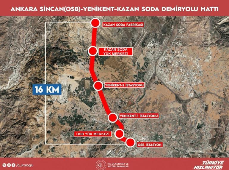 Bakan Uraloğlu: Sincan OSB-Kazan Soda Demiryolu Projesinde son aşamaya gelindi