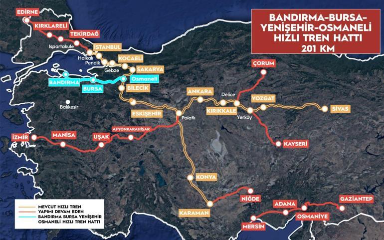 Bakan Uraloğlu: Osmaneli-Bursa hattında yakında test sürüşlerine başlayacağız