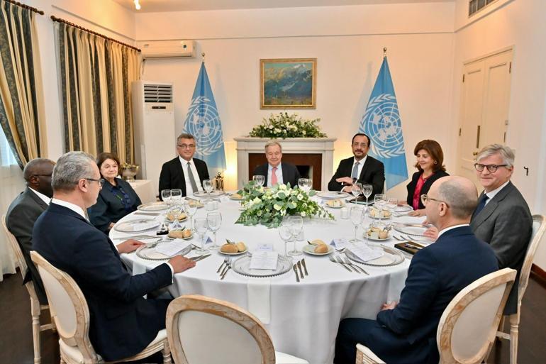 KKTC Cumhurbaşkanı Erhürman, Guterres ve Hristodulidis ile bir araya geldi