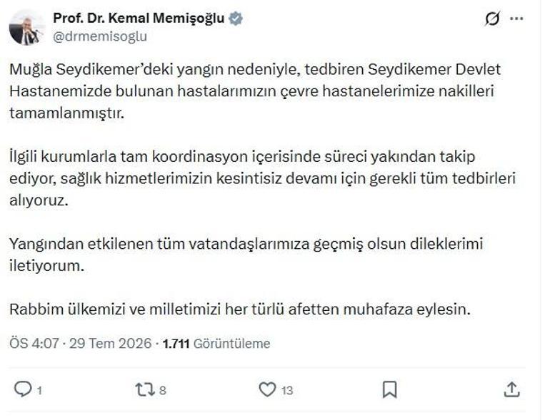 Muğlada orman yangını