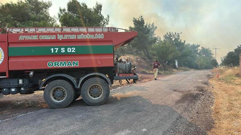 Çanakkalede arazi yangını