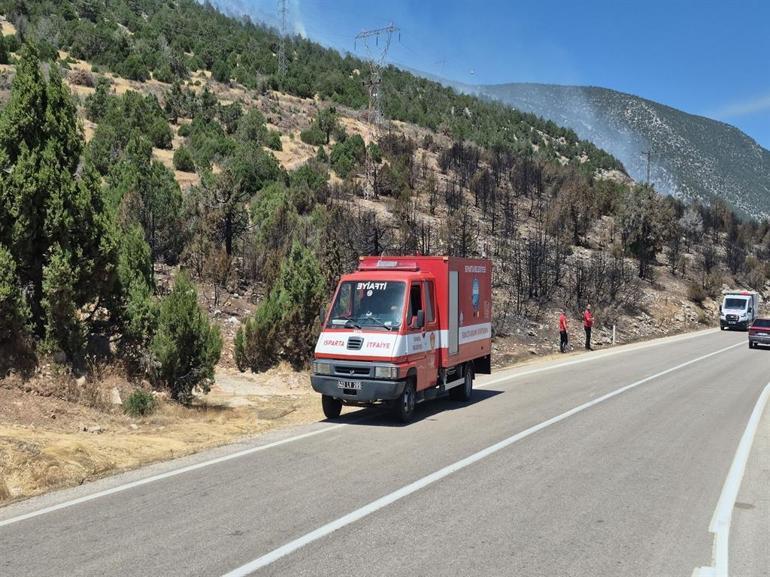 Eğirdir Gölü kenarında 2 noktada yangın