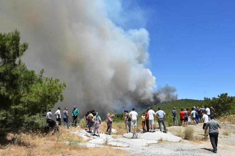 Balıkesir Gömeçteki yangın 2nci gününde
