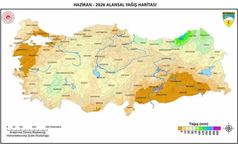 Haziran yağışlarında yüzde 90lık rekor artış