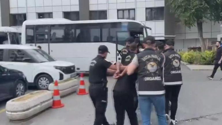 İstanbulda 7 organize suç örgütüne düzenlenen operasyonda gözaltına alınan 28 kişi adliyeye sevk edildi