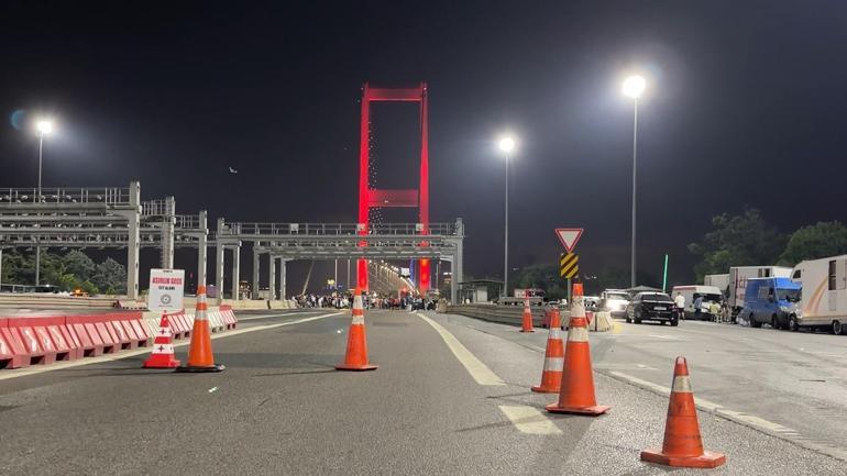 15 Temmuz Şehitler Köprüsü belgesel dizi projesi kapsamında trafiğe kapatıldı