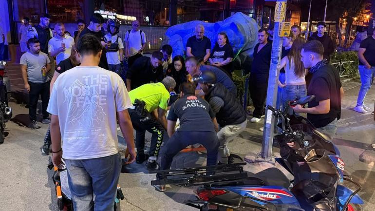 Eskişehir’de motosiklet otomobile çarptı; kaza kamerada